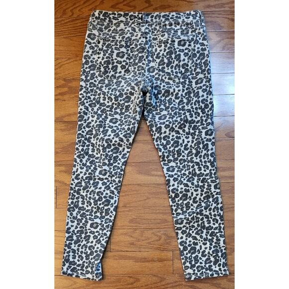 LOFT Women’s Modern Skinny Ankle Jeans Size 27 4 Gray Animal Print Stretch Denim - Picture 11 of 16